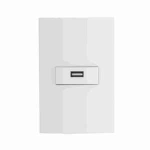Conjunto 1 Tomada Usb 2,1A Bivolt 4X2 Branco Atria