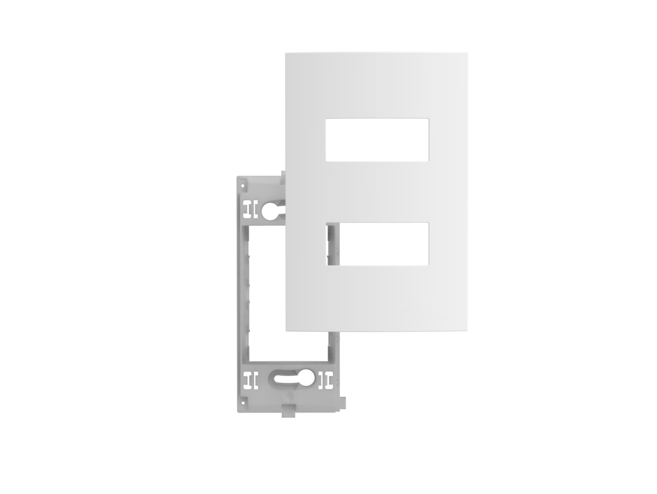 05039.0402.42.png Placa 2 Modulos Separados 4X2 + Suporte Branco Atria - Imagem 1