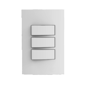 Conjunto 3 Interruptores Simples 4x2 Branco Atria