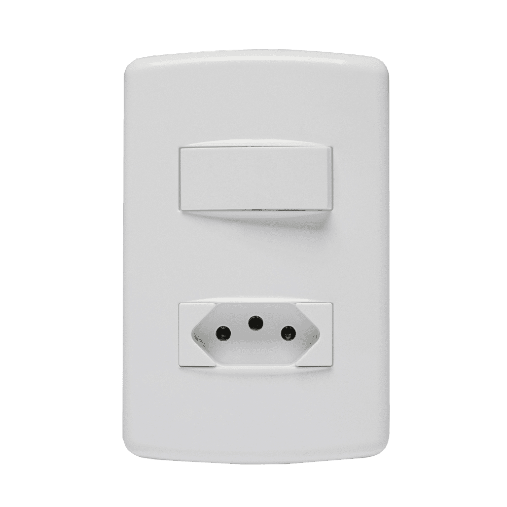 853022_1.png 1 Interruptor Paralelo + 1 Tomada 2P+T 10A Duale Up - Imagem 1