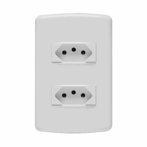 Conjunto 2 Tomada 2P+T 10A 4X2 Branco Duale Up