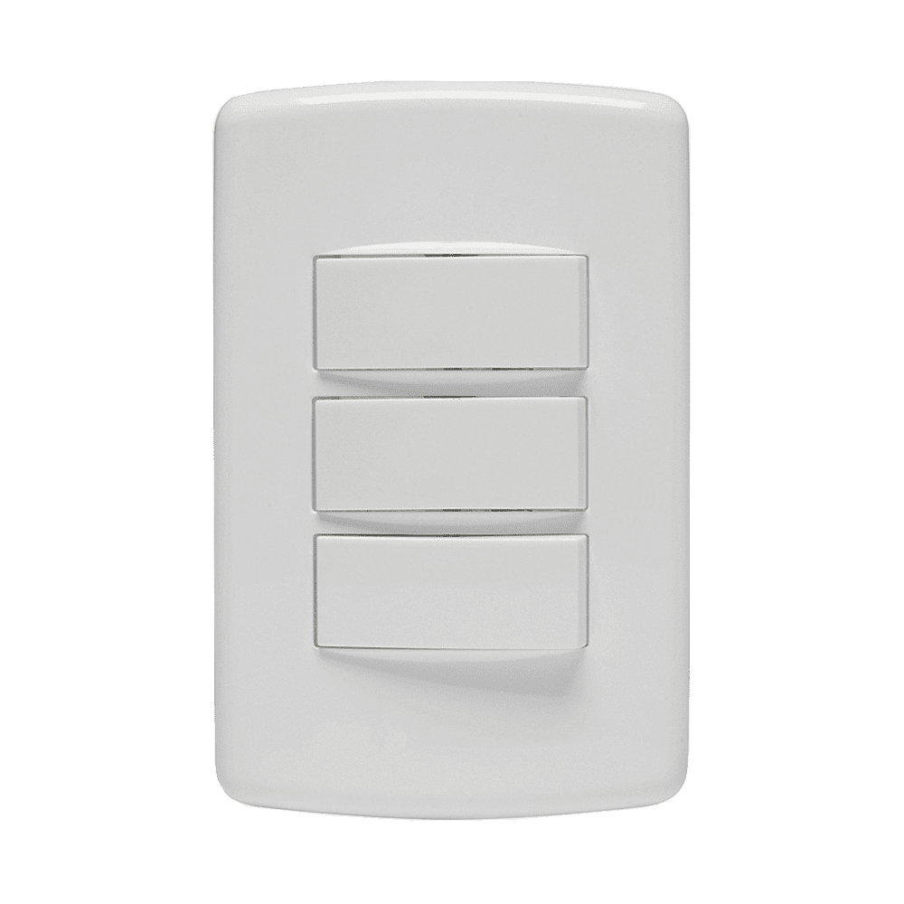 851031_1.png Conjunto 3 Interruptor Simples 4X2 Branco Duale Up - Imagem 1