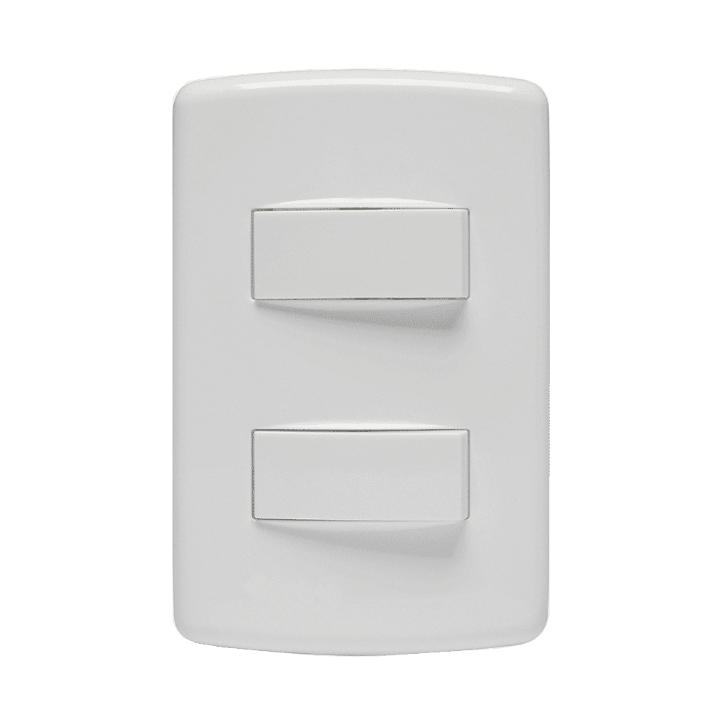 851012_1.png Conjunto 2 Interruptor Simples 4X2 Branco Duale Up - Imagem 1