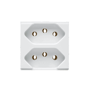 Modulo Tomada 2P+T Duplex Branco Duale Up